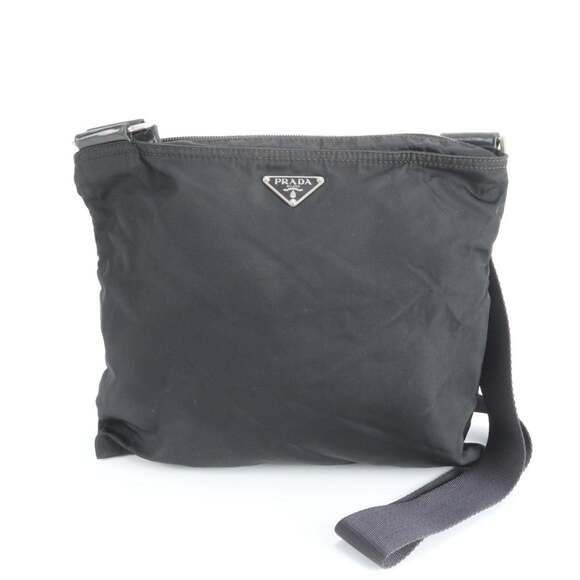 Prada Tessuto Nylon Triangle Logo Leather Shoulder Bag Messenger for Men